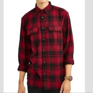 🖤Red & Navy Plaid Flannel by george brand